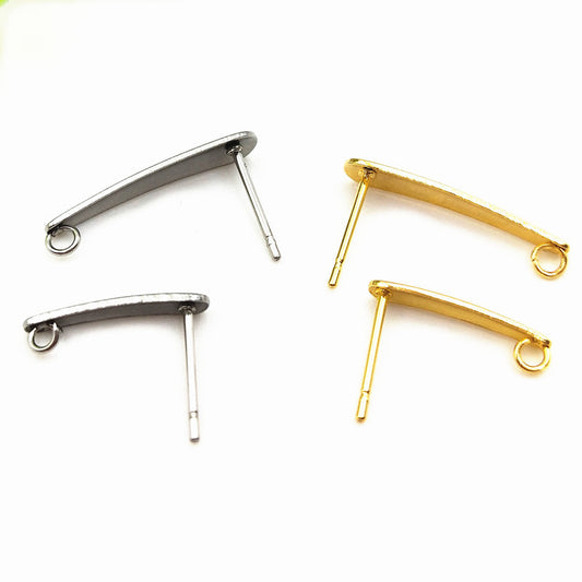 Steel Ear Stainless Long Rectangular Bar Welding Earrings