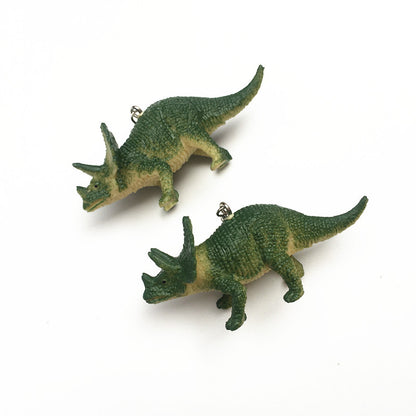 Children's Handicraft Funny Dinosaur Cool Earth Disco Earrings