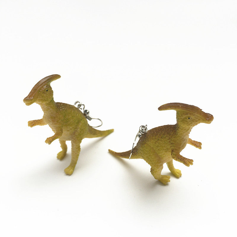 Children's Handicraft Funny Dinosaur Cool Earth Disco Earrings