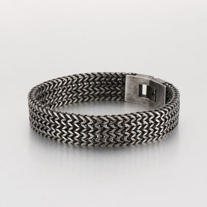 Men's Titanium Steel Positive Negative Keel Chain Ornament Personality Bracelets