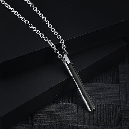 Women's & Men's Titanium Steel Concave Electric Stylish Clothing Necklaces