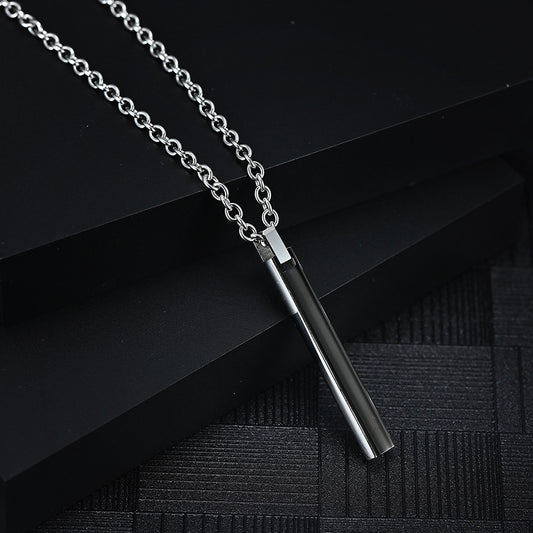 Women's & Men's Titanium Steel Concave Electric Stylish Clothing Necklaces