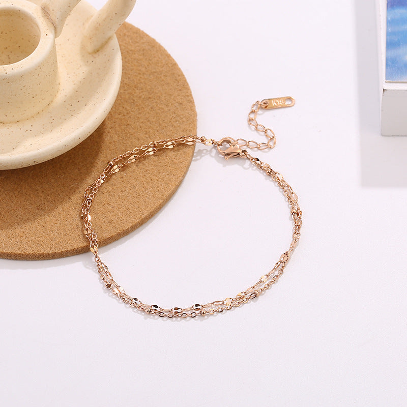 Gold Chain Anklet Simple Trendy Female Personality Bracelets