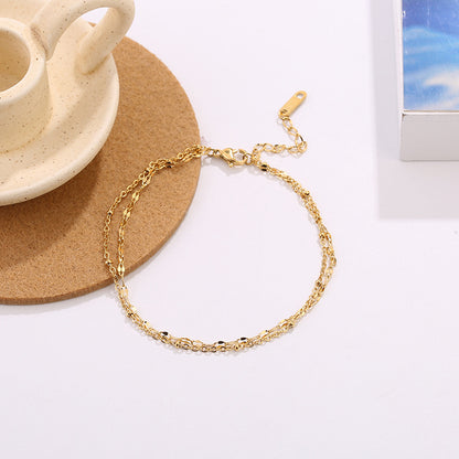 Gold Chain Anklet Simple Trendy Female Personality Bracelets