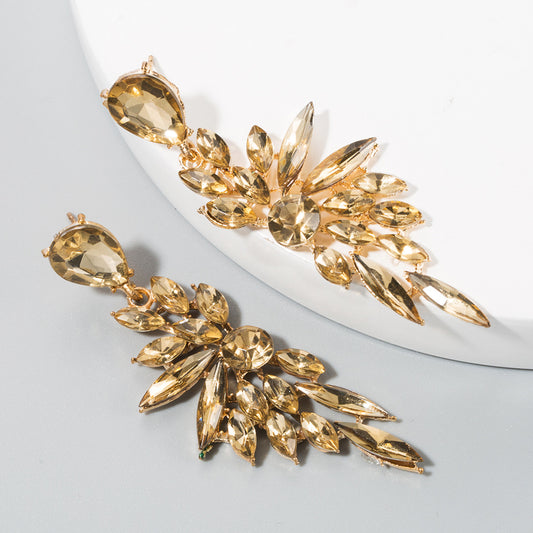 Shiny Long Wing Exaggerated Personalized The Dinner Earrings