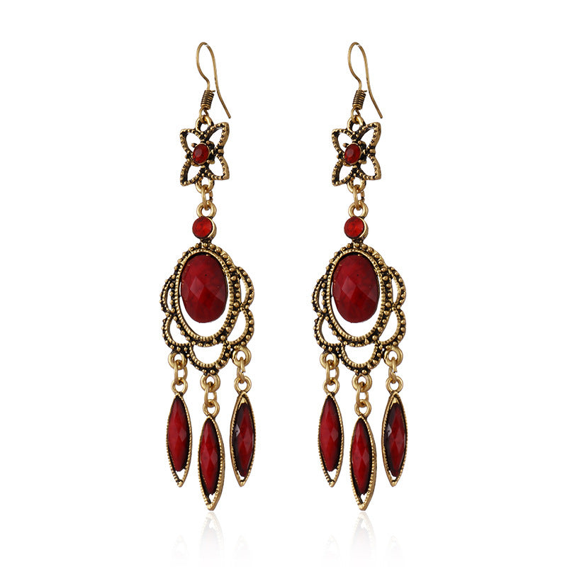 Your Ethnic Style Pattern Jeweled Clothing Earrings