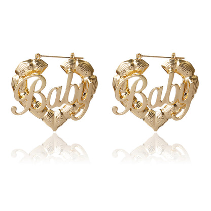 Women's Hop Punk Round Bamboo Creative Hemp Earrings