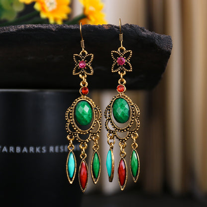 Your Ethnic Style Pattern Jeweled Clothing Earrings