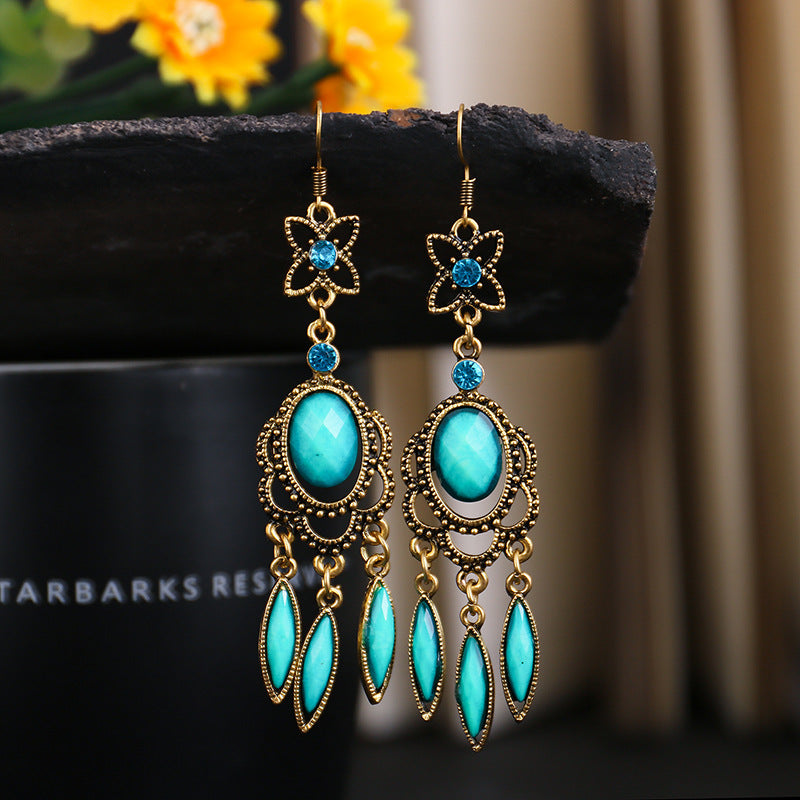 Your Ethnic Style Pattern Jeweled Clothing Earrings