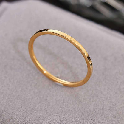 Women's Simple Very Fine Glossy Stainless Steel Rings