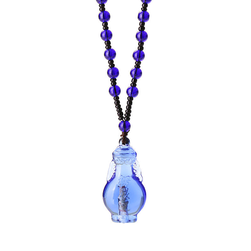 Mantra Glass Vase Built-in Scripture Aquarius Pendants