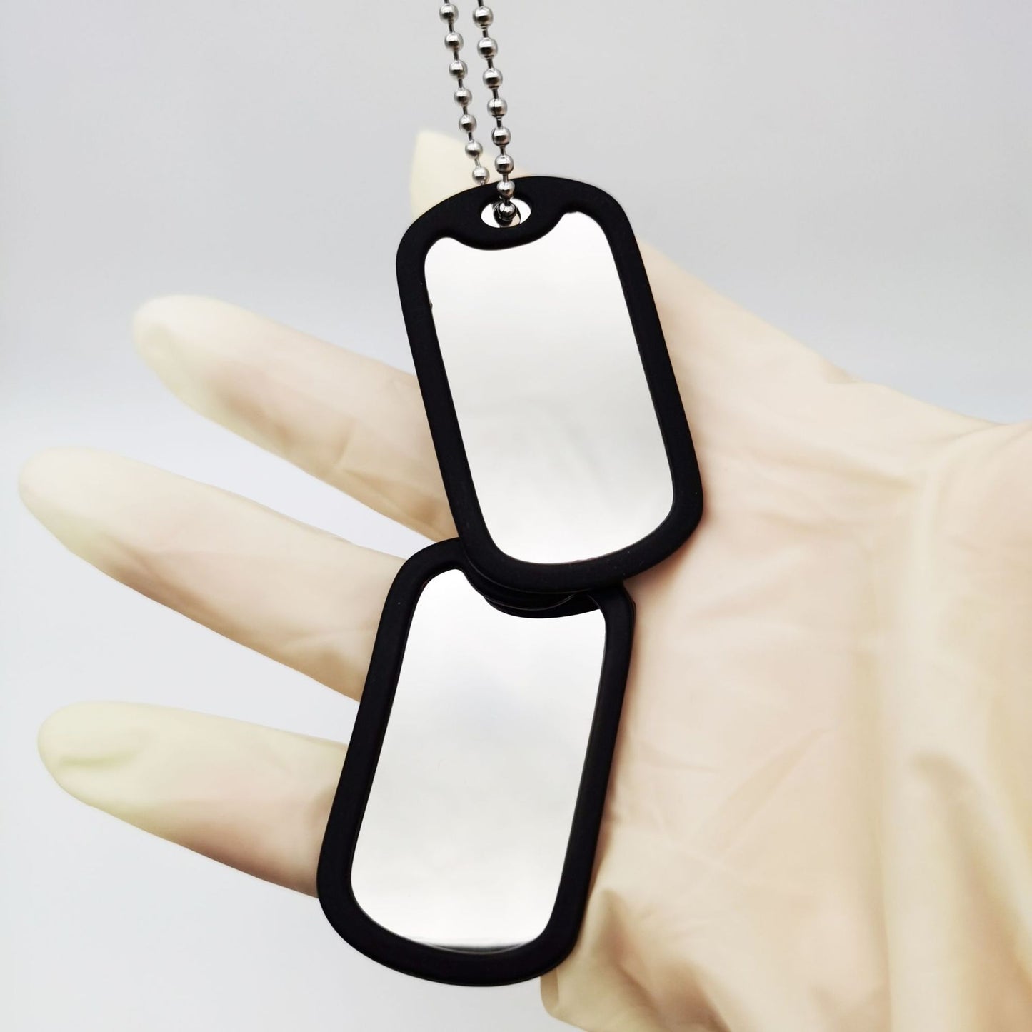 Dog Tag Titanium Steel Double Layer Pendants