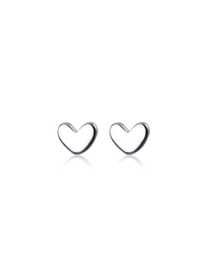 Women's Style Fresh Sweet Glossy Heart Simplicity Earrings