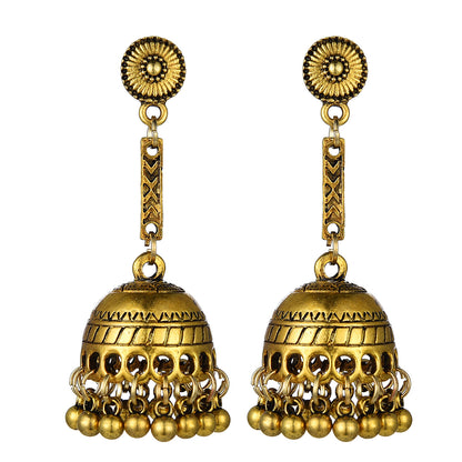 National Fashion Tassel Alloy Bell Bohemian Earrings