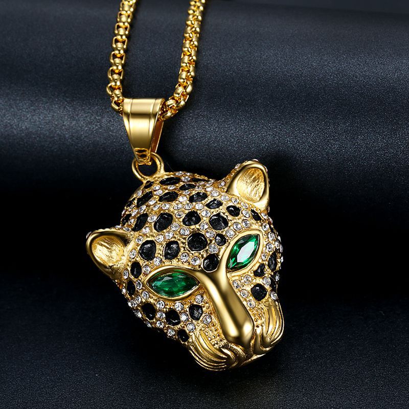 Hop Ear Accessories Titanium Steel Gold-plated Diamond Pendants