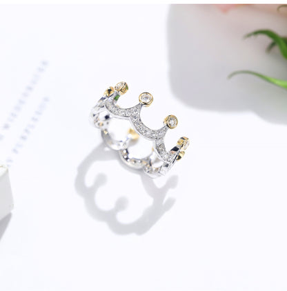Jewelry Best-selling Gold Plated Crown Female Rings