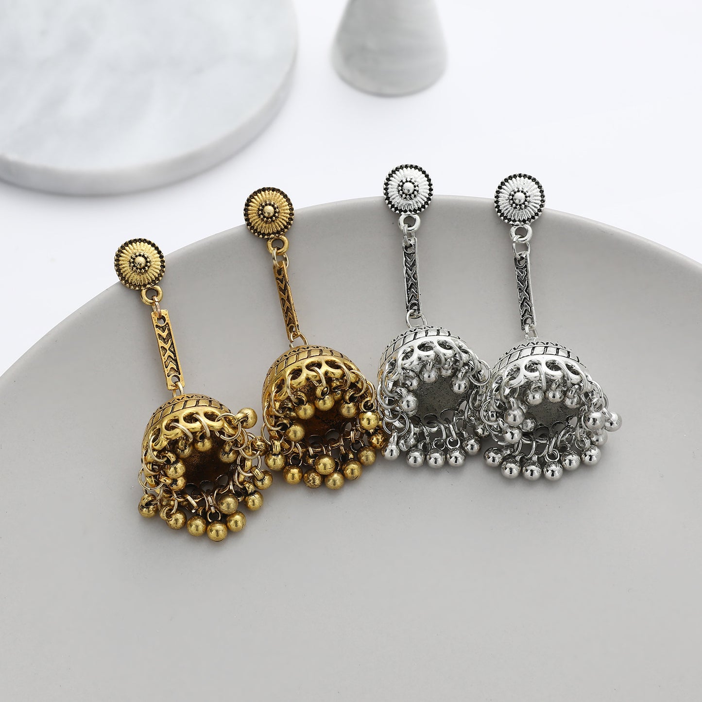 National Fashion Tassel Alloy Bell Bohemian Earrings