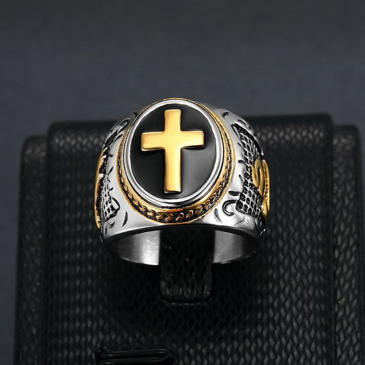 Men's Ear Accessories Titanium Steel Vacuum Gold-plated Rings