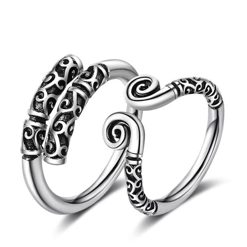 Women's & Men's Of Sterling Sier Light Luxury Long-distance Love Commemorative Couple Rings