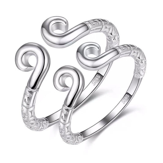 Women's & Men's Of Sterling Sier Light Luxury Long-distance Love Commemorative Couple Rings