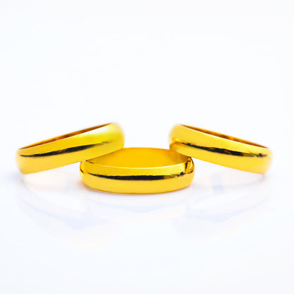 Trendy Casual Glossy Imitation Gold Jewelry Rings