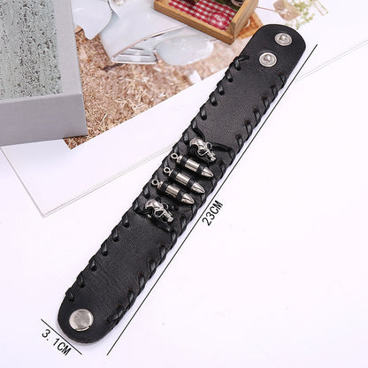 Punk Cattle Leather Unique Hipster Motorcycle Bracelets