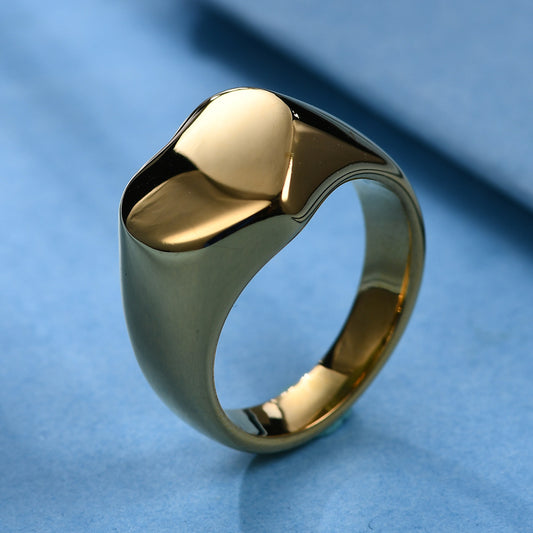 Fashion Stainless Steel Love Heart Casting Rings