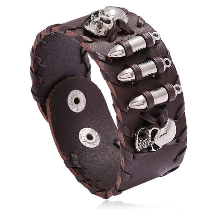 Punk Cattle Leather Unique Hipster Motorcycle Bracelets