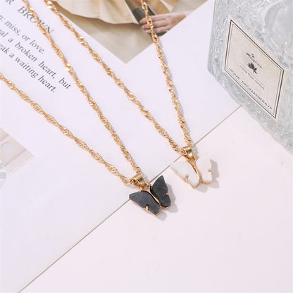 Women's Butterfly Acrylic Color Versatile Clavicle Chain Necklaces