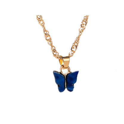 Women's Butterfly Acrylic Color Versatile Clavicle Chain Necklaces