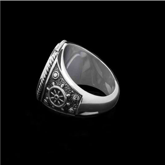 Men's Creative Skull Style Motorcycle Pirate Two-color Rings