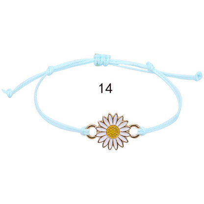 Sunflower Daisy Wax Line Woven Chrysanthemum Bracelets