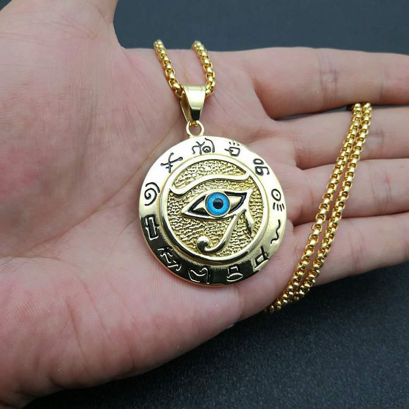 Ancient Egypt Horus Eye Titanium Steel Pendants