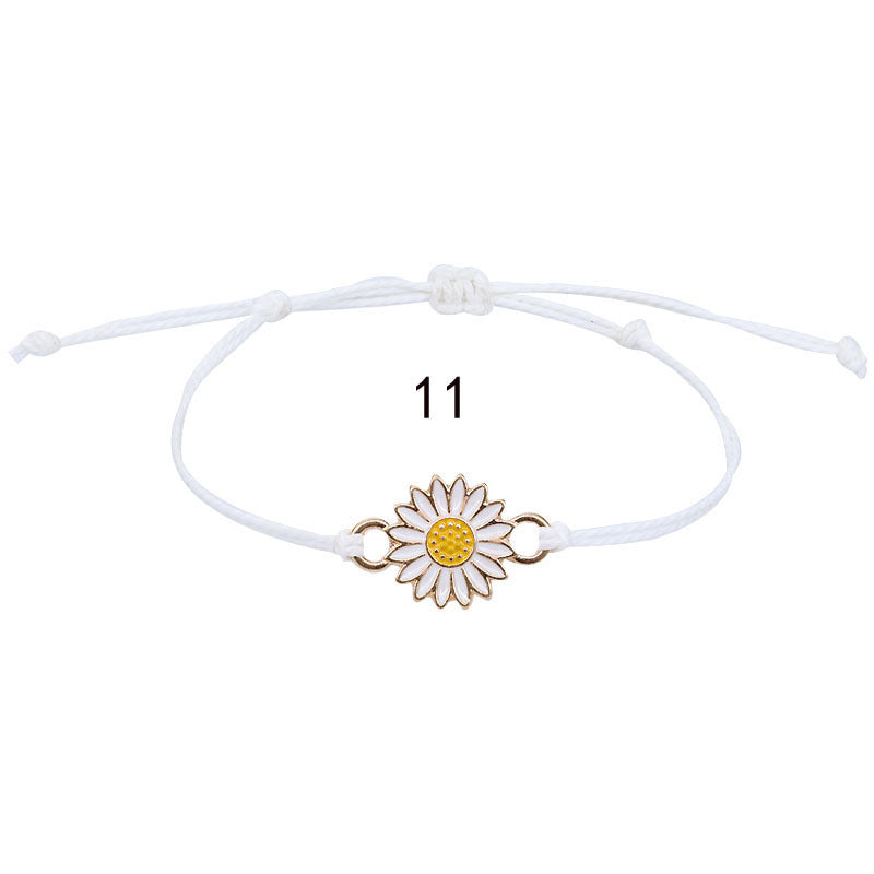 Sunflower Daisy Wax Line Woven Chrysanthemum Bracelets