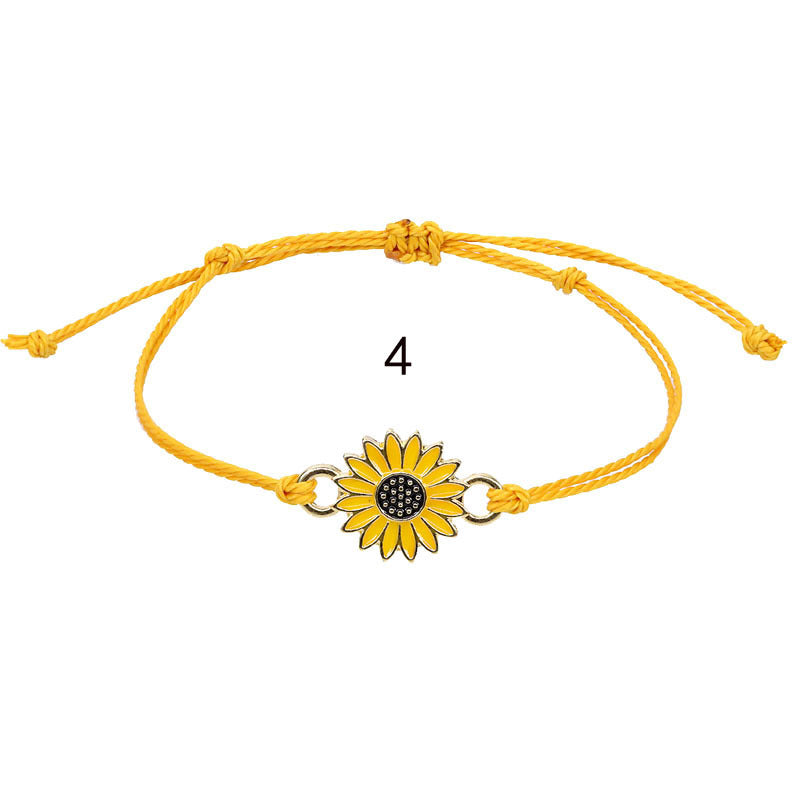 Sunflower Daisy Wax Line Woven Chrysanthemum Bracelets