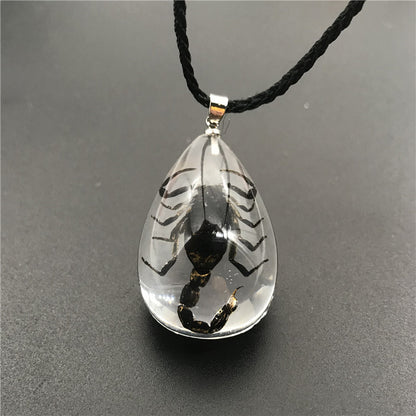 Insect Epoxy Landscape Real Yellow Scorpion Necklaces