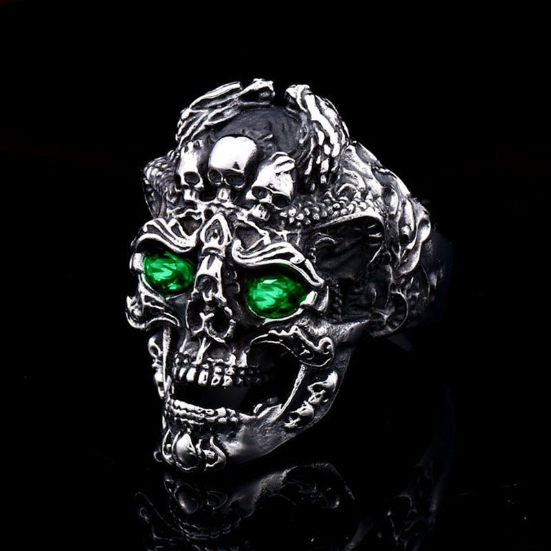 Men's Ornament Domineering Personalized Vintage Old Skull Rings