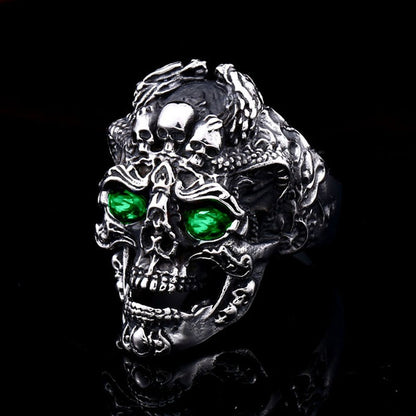 Men's Ornament Domineering Personalized Vintage Old Skull Rings