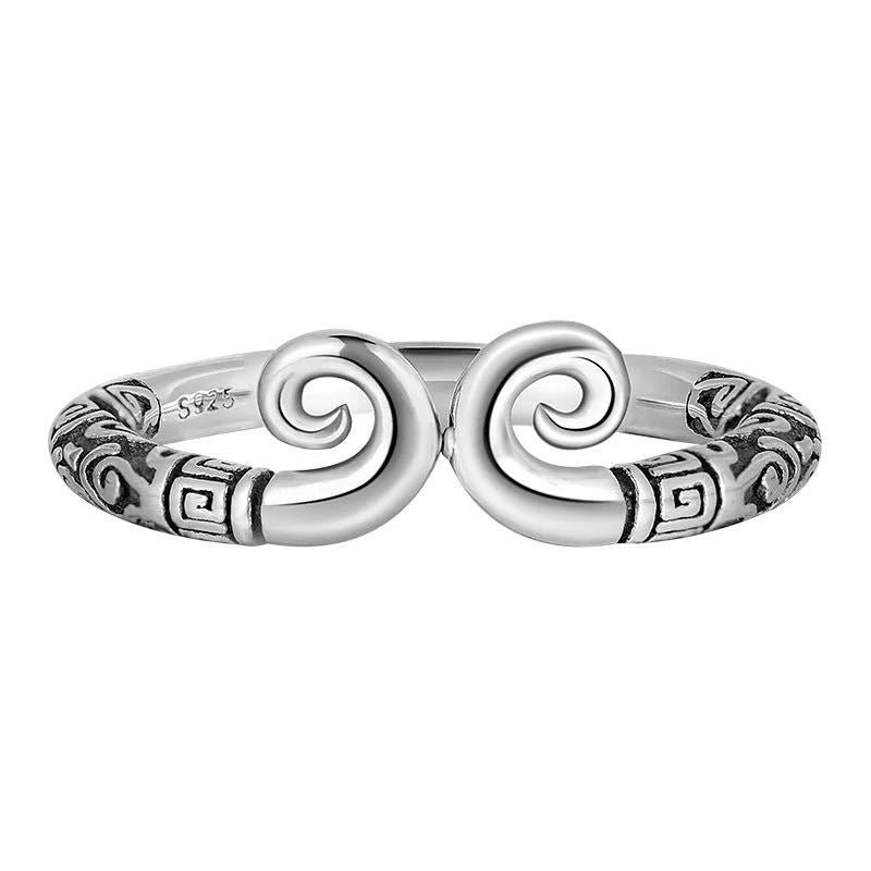 Women's & Men's Of Sterling Sier Light Luxury Long-distance Love Commemorative Couple Rings