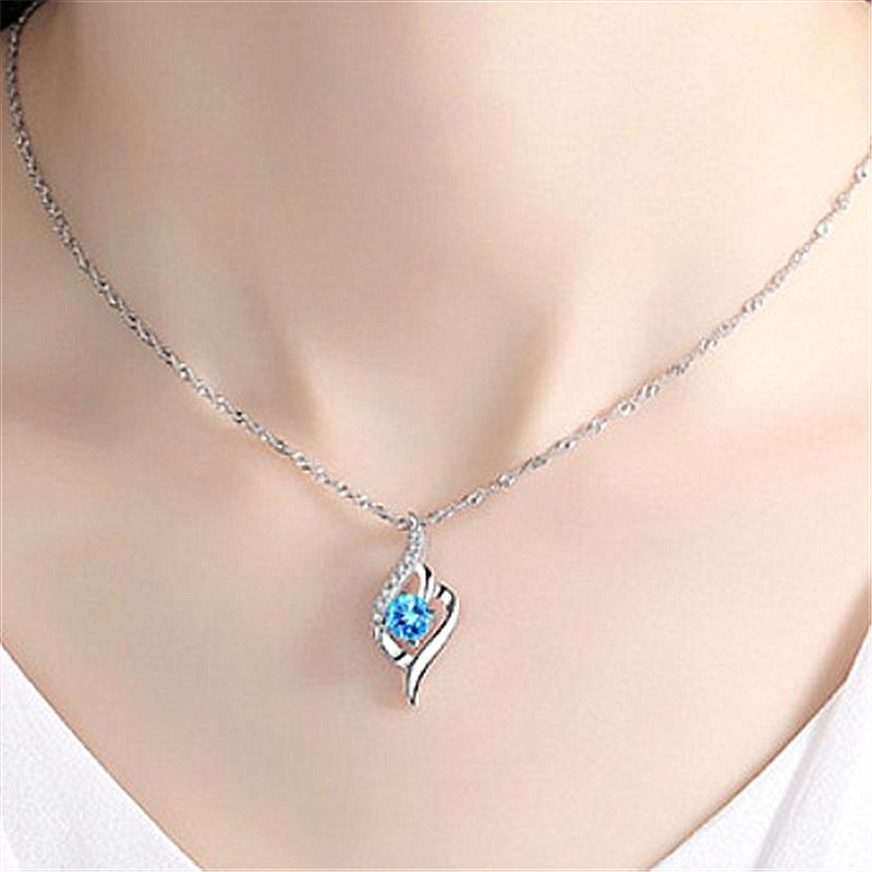 Women's Fashion Diamond Inlaid Short Clavicle Chain Pendants