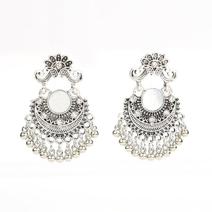 Durable Short Personalized Diamond Lens Tassel Earrings