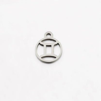 Stainless Steel Small Mirror Twee Constellations Pendants