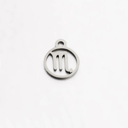 Stainless Steel Small Mirror Twee Constellations Pendants