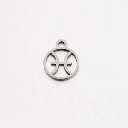 Stainless Steel Small Mirror Twee Constellations Pendants