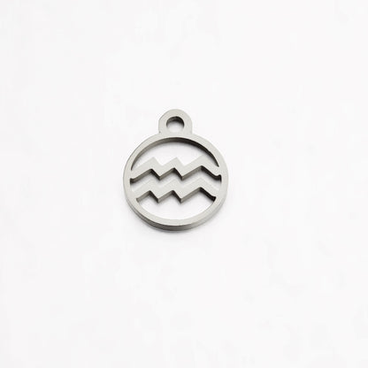 Stainless Steel Small Mirror Twee Constellations Pendants