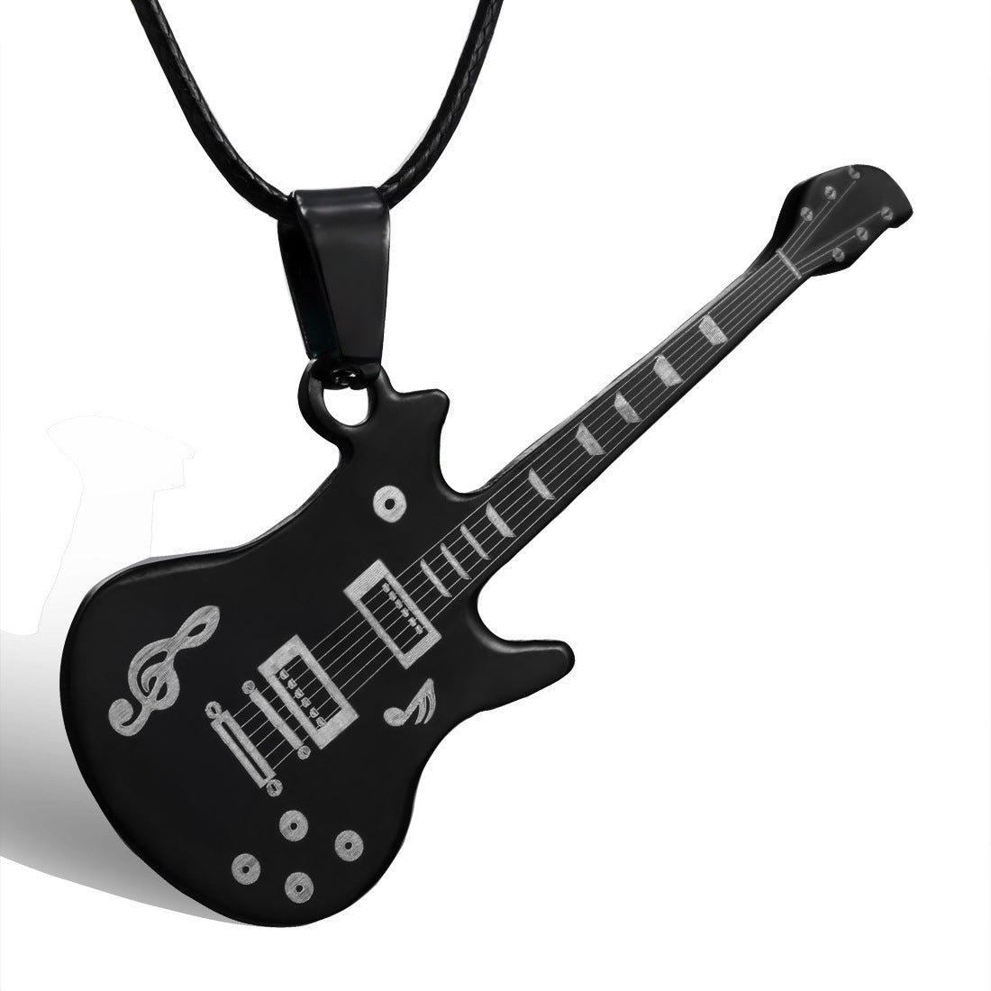 Style Stainless Steel Guitar Personality Creative Necklaces