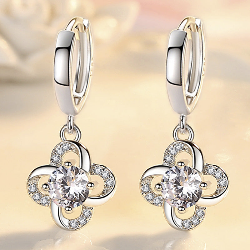 Women's Fashion Korean Style Popular Sweet Flowers Earrings