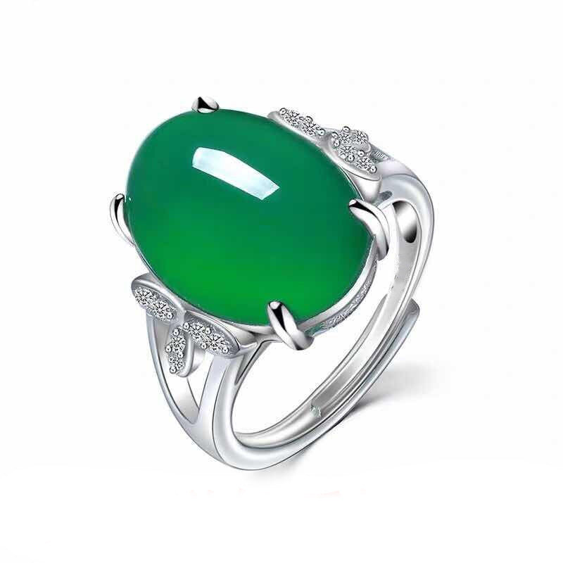 Retro Elegant Low Luxury Emerald Tourmaline Rings