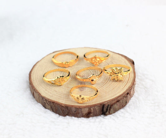 Ornament Rose More Than Gold Flower Rings