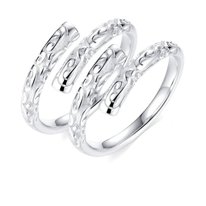 Women's & Men's Of Sterling Sier Light Luxury Long-distance Love Commemorative Couple Rings